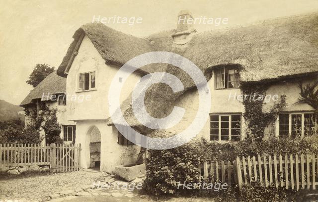 Thatched cottage, Lustleigh, Devon.  Creator: Unknown.