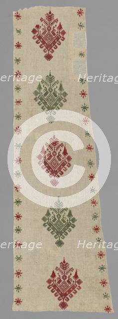 Portion of a Bed Tent, 1600s - 1700s. Creator: Unknown.