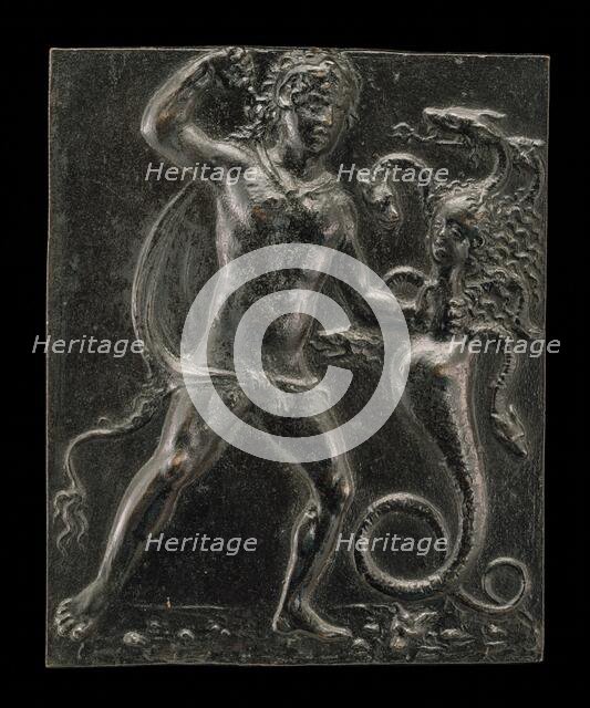 Hercules and the Lernaean Hydra, late 15th - early 16th century. Creator: Moderno.