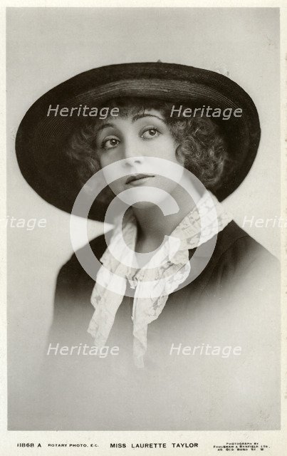 Laurette Taylor, American actress, c1905-c1919(?).Artist: Foulsham and Banfield