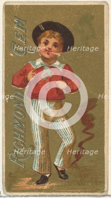 From the Girls and Children series (N65) promoting Richmond Gem Cigarettes for Allen &..., ca. 1886. Creator: Allen & Ginter.