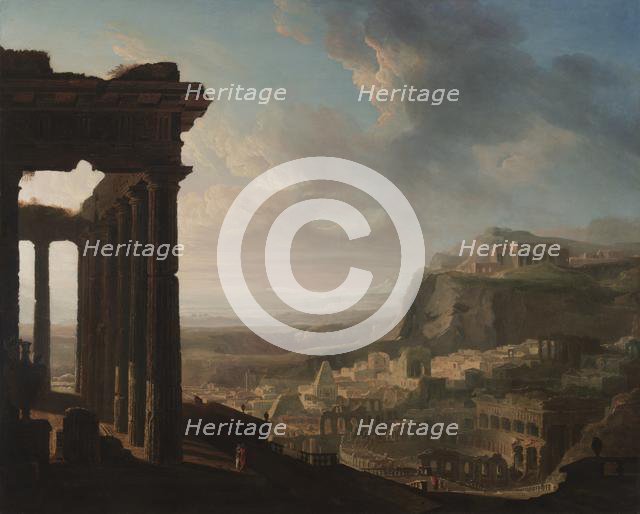 Ruins of an Ancient City, c. 1810 - 1820. Creator: John Martin (British, 1789-1854).