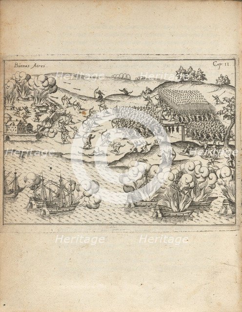 Buenos Aires (From Vera historia... by Ulrich Schmidel), 1599. Artist: Anonymous  
