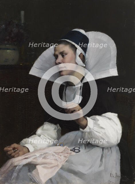 Young Mother; Girl from Brittany, 1885. Creator: Elin Danielson-Gambogi.