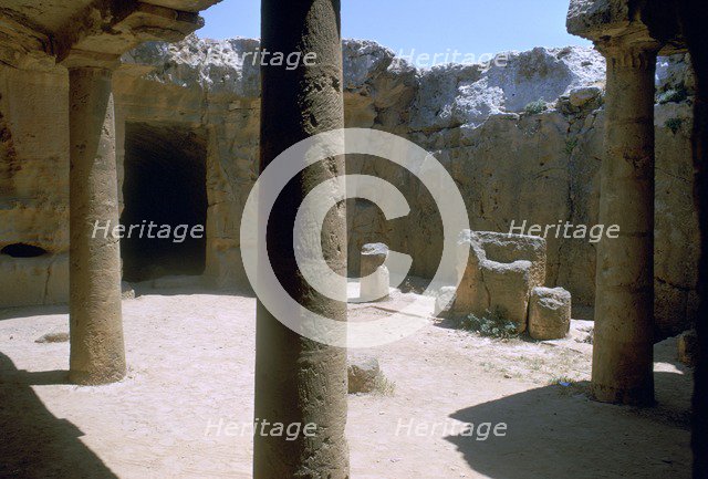 Rock-cut tombs in Nea Paphos, 4th century BC. Artist: Unknown