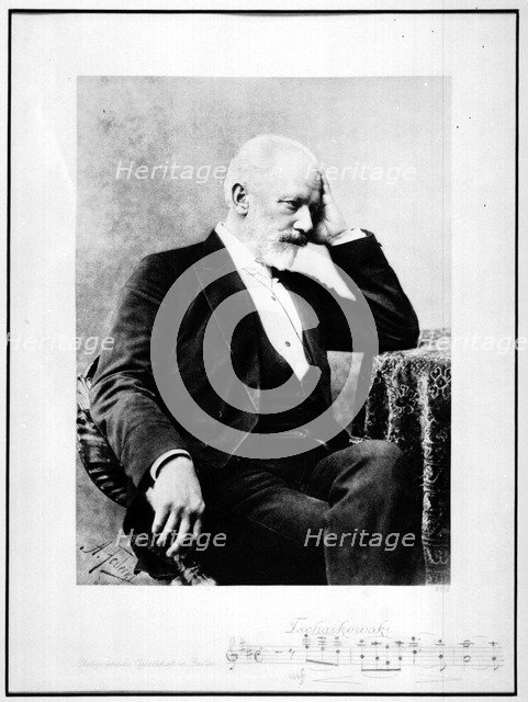 Portrait of the composer Pyotr I. Tchaikovsky (1840-1893), 1880s.
