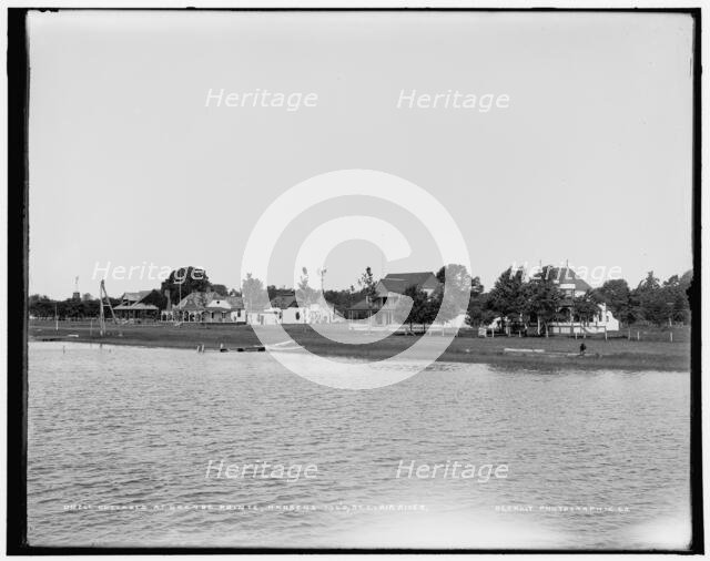 Cottages at Grande Pointe, Harsens Isl'd., St. Clair River, between 1890 and 1901. Creator: Unknown.