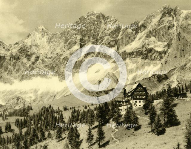 The Austriahütte and the Dachstein, Styria, Austria, c1935. Creator: Unknown.
