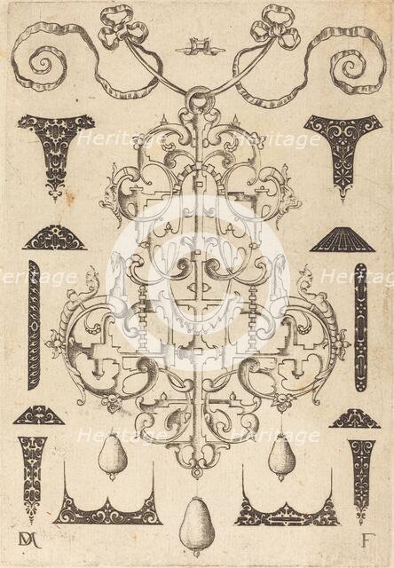 Large Pendant, Surrounded by Twelve Small Studs, 1593. Creator: Daniel Mignot.