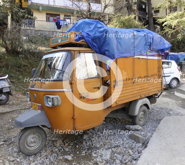 Piaggio Tuktuk with load in India 2017. Creator: Unknown.