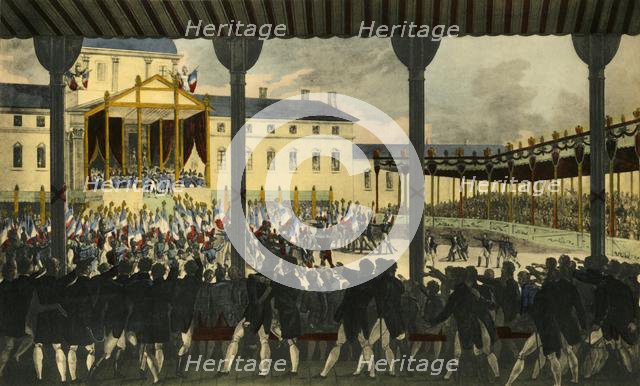 'Vue intérieure de l'Assemblée du Champs-de-Mai...', 1815, (1921). Creator: Jean Pierre-Marie-Jazet.