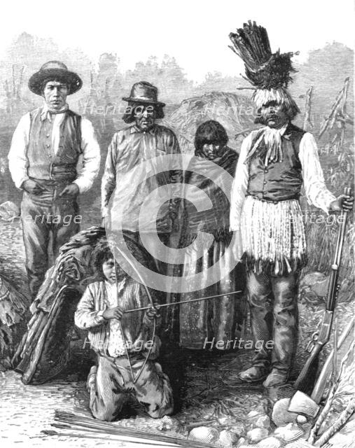 ''The Threatened Rising of American Indians; Tom Hunter, Chief of the Saline Indians, and his Family Creator: Unknown.