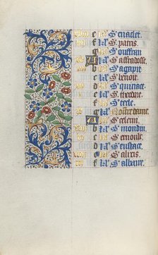 Book of Hours (Use of Rouen): fol. 3v, c. 1470. Creator: Master of the Geneva Latini (French, active Rouen, 1460-80).