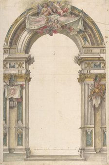 Design for the Entrance to a Chapel, 1700-1780. Creator: Anon.