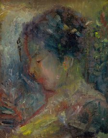 The Head of a Woman in Profile, around 1930. Creator: Arnold Peter Weisz-Kubincan.
