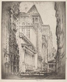 New York Stock Exchange, 1923. Creator: Joseph Pennell.
