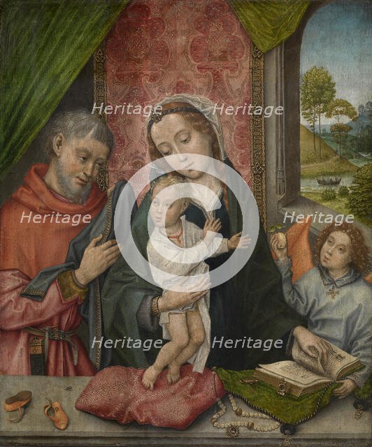 The Holy Family with an Angel, 1500. Creator: Master of 1499.