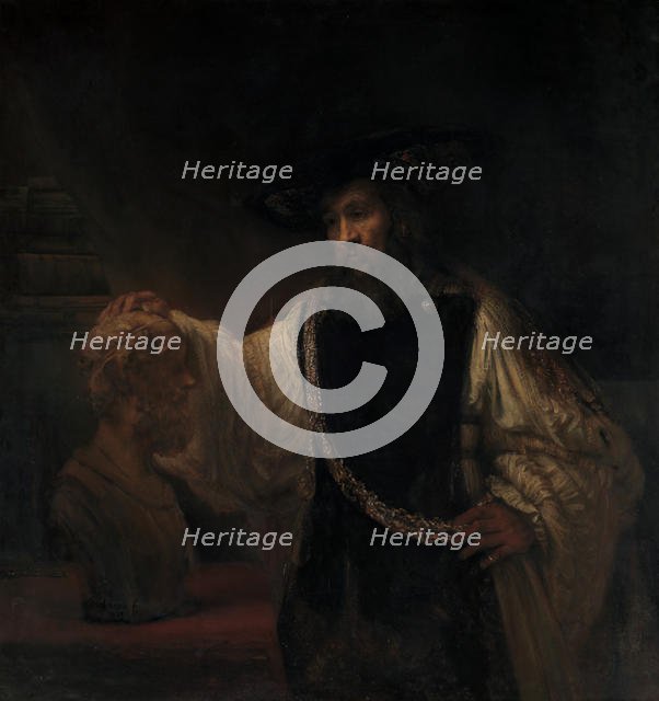 Aristotle with a Bust of Homer, 1653. Creator: Rembrandt Harmensz van Rijn.