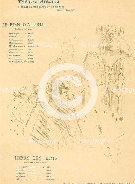 Le Bien d'autrui; Hors Les Lois, 1897. Creator: Henri de Toulouse-Lautrec.