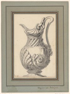Design for a jug with lid, c.1765-c.1775. Creator: Jean Charles Delafosse.