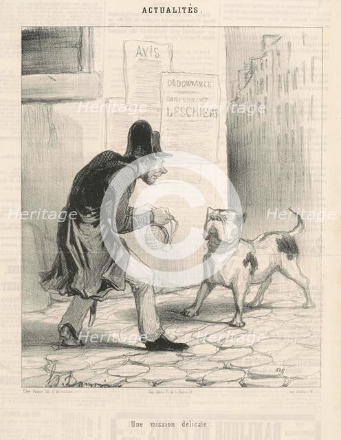 Une mission délicate, 19th century. Creator: Honore Daumier.