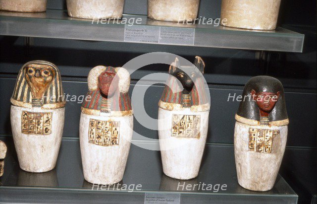 Padiuf’s False Canopic Jars, 22nd Dynasty, c1550BC-1069 BC. Artist: Unknown.