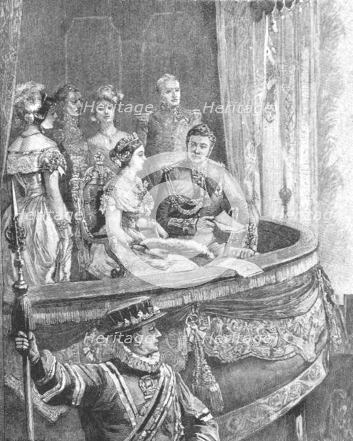 'Queen Victoria and the Prince Consort at the Royal Italian Opera', 1849, (1901). Creator: Unknown.