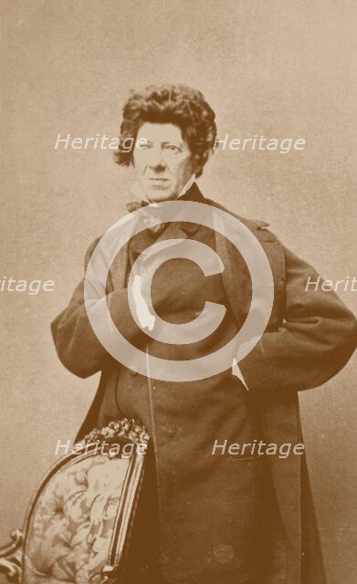 Portrait of the composer and violinist Fredrik Pacius (1809-1891), 1870s. Creator: Photo studio C. A. Hårdh, Helsingfors  .