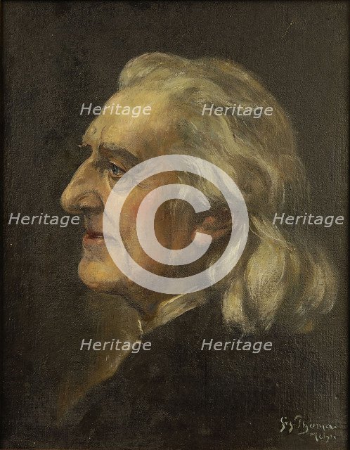 Portrait of Franz Liszt (1811-1886). Artist: Thoma, Leonhard (1864-1921)