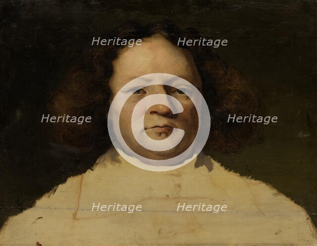 Portrait of Sir John Hebdon, (1612-1670), 1851-1857. Creator: Otto Scholderer.