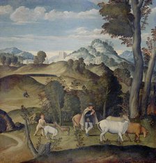 The Young Mercury Stealing Cattle from the Herd of Apollo, 1530-1550. Creator: Girolamo da Santacroce.