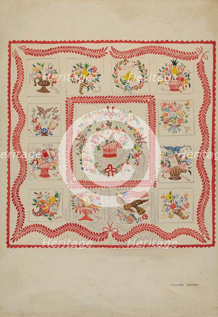 Quilt, c. 1936. Creator: Lillian Causey.