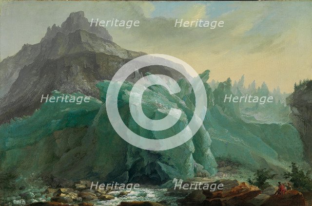 Lower Grindelwald Glacier, with the Lütschine River and Mettenberg, 1774.