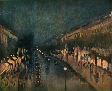'The Boulevard Montmartre at Night', 1897, (1937).  Creator: Camille Pissarro.