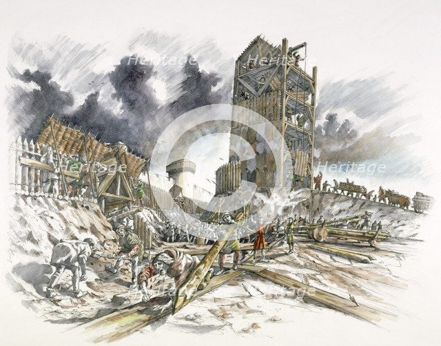 Dover Castle siege, 1216, (c1990-2010). Artist: Peter Dunn.