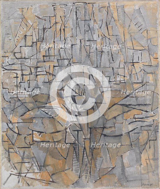 Tableau No. 4 / Composition No.VIII / Compositie 3, 1913. Creator: Mondrian; Piet (1872-1944).