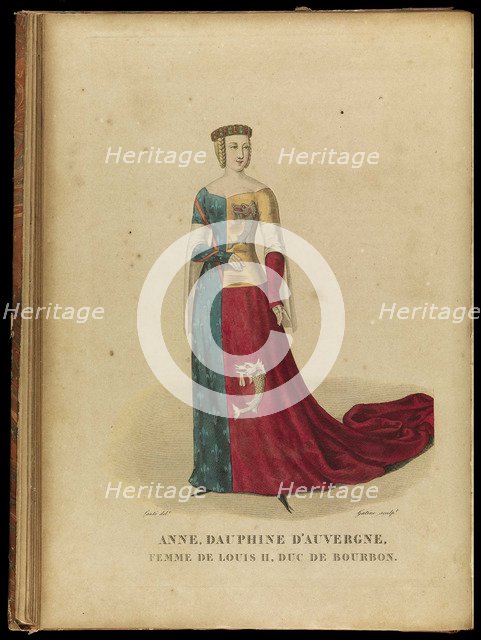 Anne of Auvergne (1358-1417), Countess of Forez and Duchess of Bourbon, Late 18th cent.. Artist: Gatine, Georges Jacques (1773-1831)