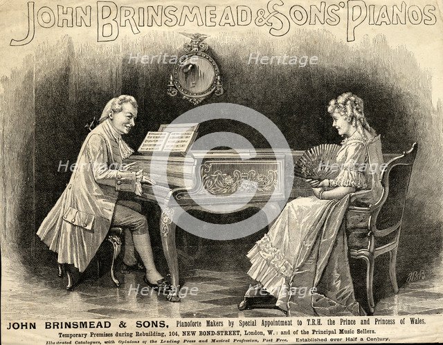 John Brinsmead & Sons Pianos, 19th century. Artist: Unknown