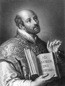 St Ignatius of Loyola, 16th century Spanish soldier and founder of the Jesuits, (1836).Artist: W Holl