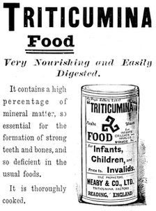 Advertisement for Triticumina Food, 1895. Creator: Unknown.