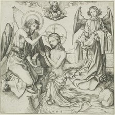 The Baptism of Christ, 1480/90. Creator: Martin Schongauer.