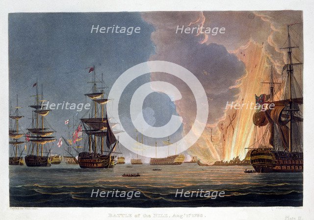 The Battle of the Nile, 1st August 1798 (1816). Artist: Bailey