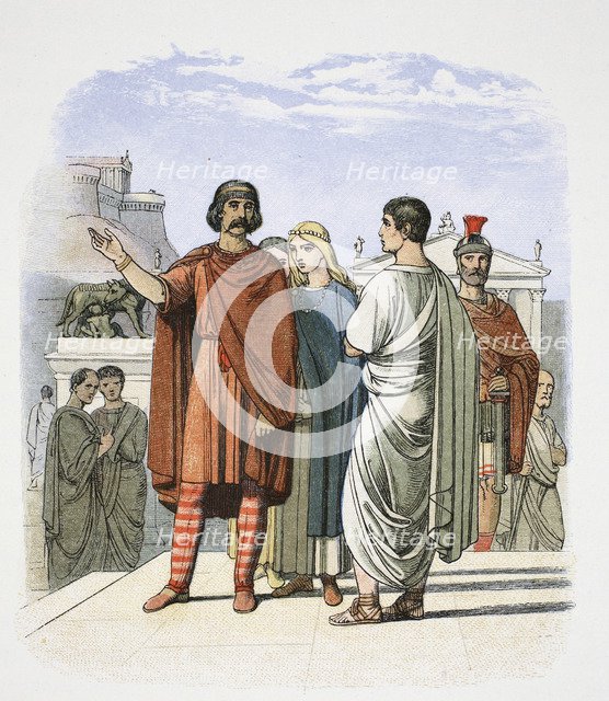 Caractacus in Rome, 52 (1864).  Artist: James William Edmund Doyle