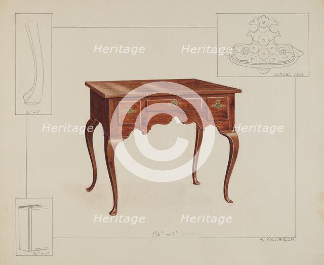 Lowboy, c. 1936. Creator: Alfred Walbeck.