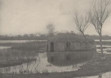 A Reed Boat-House, 1886. Creators: Dr Peter Henry Emerson, Thomas Frederick Goodall.
