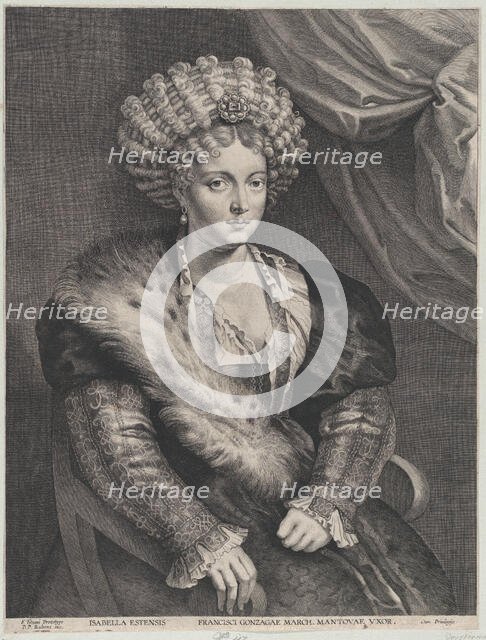 Portrait of Isabella d'Este, 1620-30. Creator: Lucas Vorsterman.