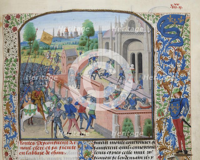 Taking of the Ename Abbey, 1381, ca 1470-1475. Creator: Liédet, Loyset (1420-1479).