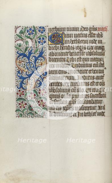 Book of Hours (Use of Rouen): fol. 16v, c. 1470. Creator: Master of the Geneva Latini (French, active Rouen, 1460-80).