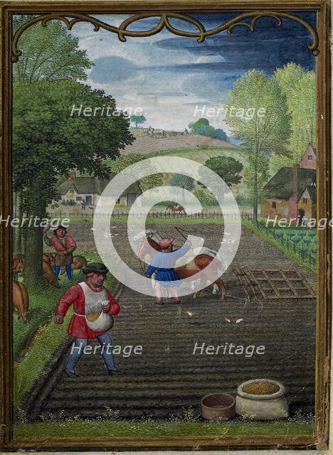 The Hours of Hennessy (Hours of Notre-Dame). Labors of the Months: September, c1530. Creator: Bening, Simon, (Workshop) (ca 1483-1561).