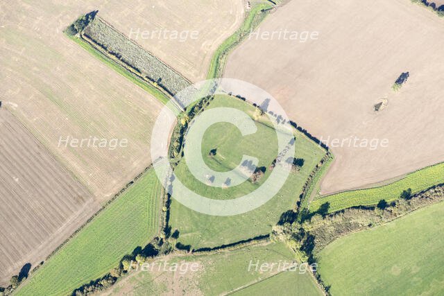 Site of St Andrews College and moat earthwork, Acaster Marshes, North Yorkshire, 2018. Creator: Emma Trevarthen.